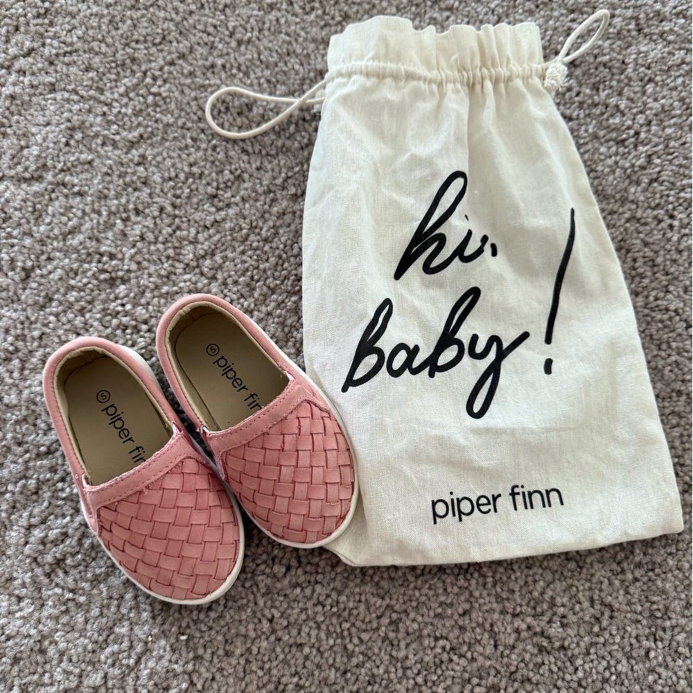 Piper Finn Pink Woven Baby Shoes size 5